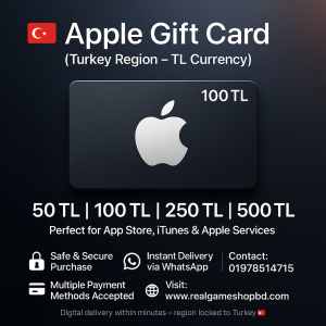 🎁🇹🇷 Apple TL (Turkey Region) Gift Card Available Now!